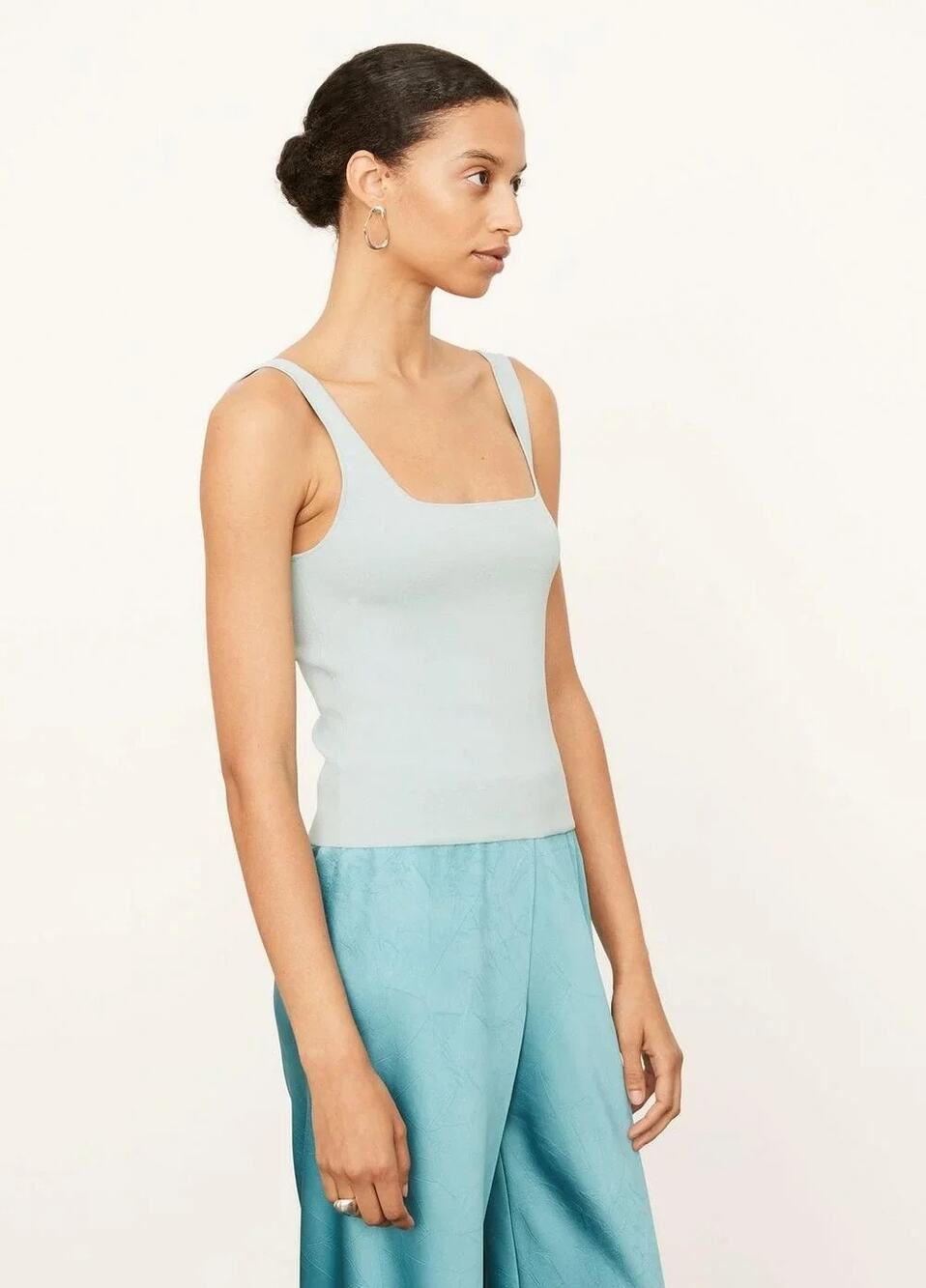 Vince Square Front Cami Top in Pale Bay size S small